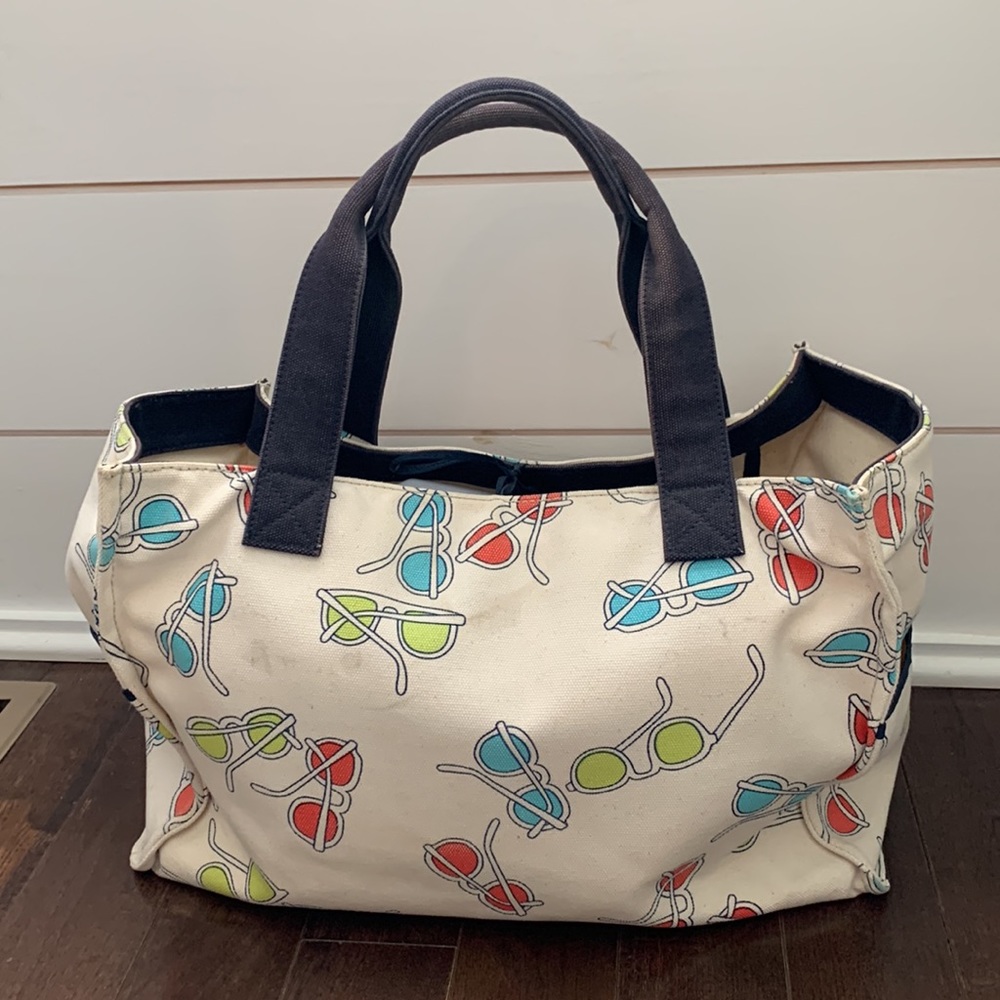 Kate Spade canvas Sunglasses tote bag - Picture 2 of 13